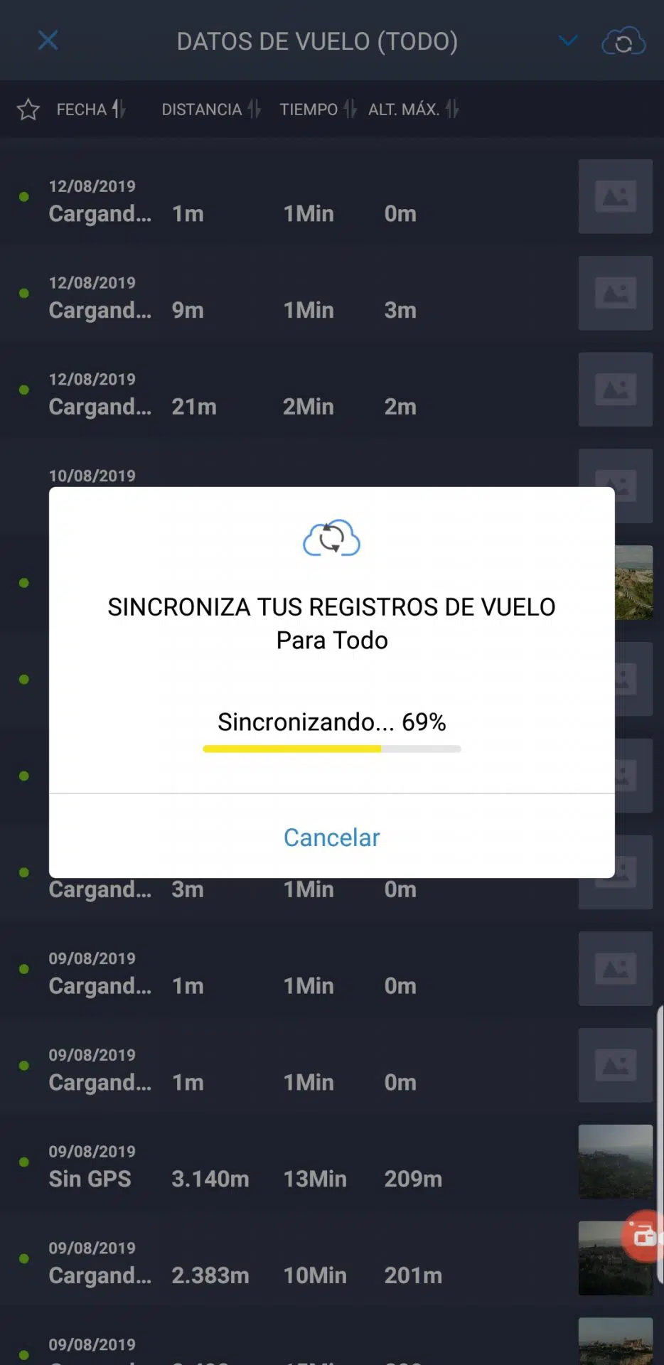 Sincronización de los Logs de Vuelo