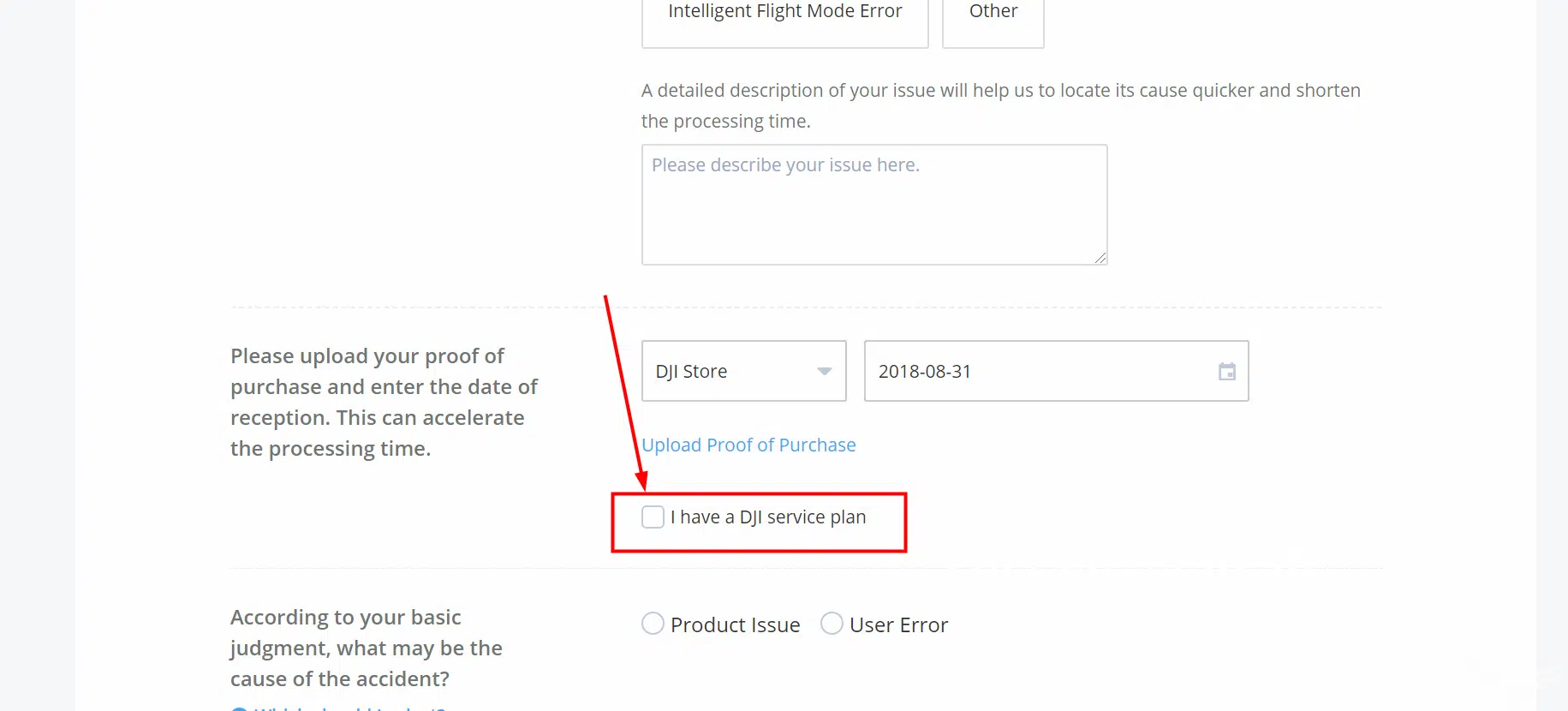 Solicitud de garantía en DJI_9