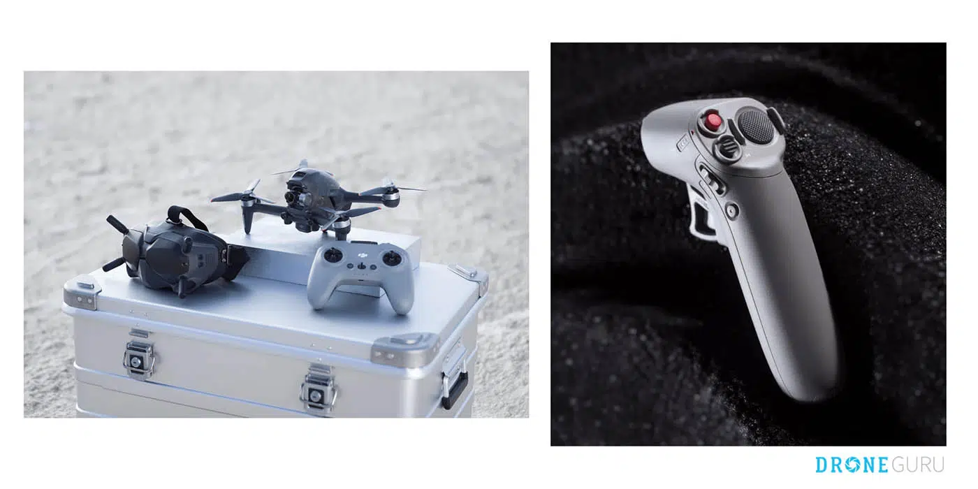 Mando-joystick-Dron-DJI-FPV Dron FPV DJI con radio control mano