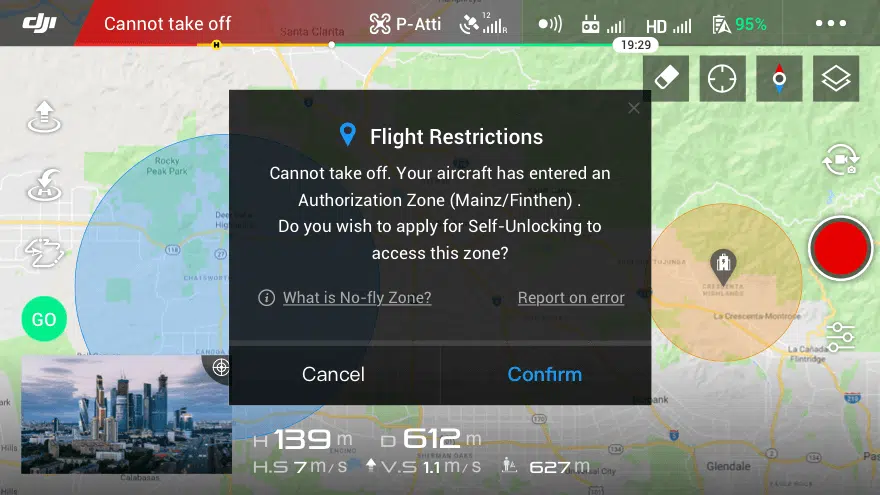 DJI App Airport GEO Zones