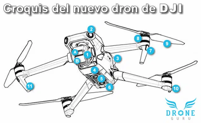 DJI Mavic 3 - croquis - 1 DJI Mavic 3 - croquis - 1