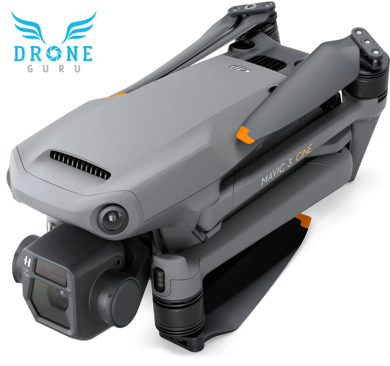 Drone GURU - DJI Mavic 3 - frente lateral superior plegado Drone GURU - DJI Mavic 3 - frente lateral superior plegado