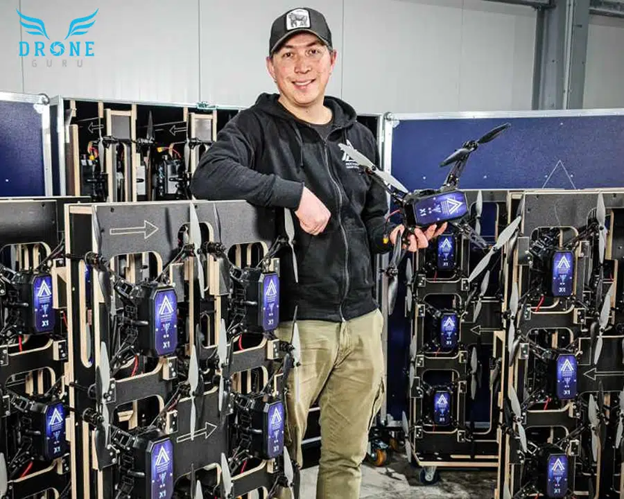 Drone GURU - enjambre de drones IP - night show Drone GURU - enjambre de drones IP - night show