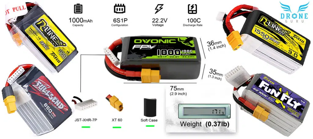 Drone GURU - Baterías LIPO - drones de carrera