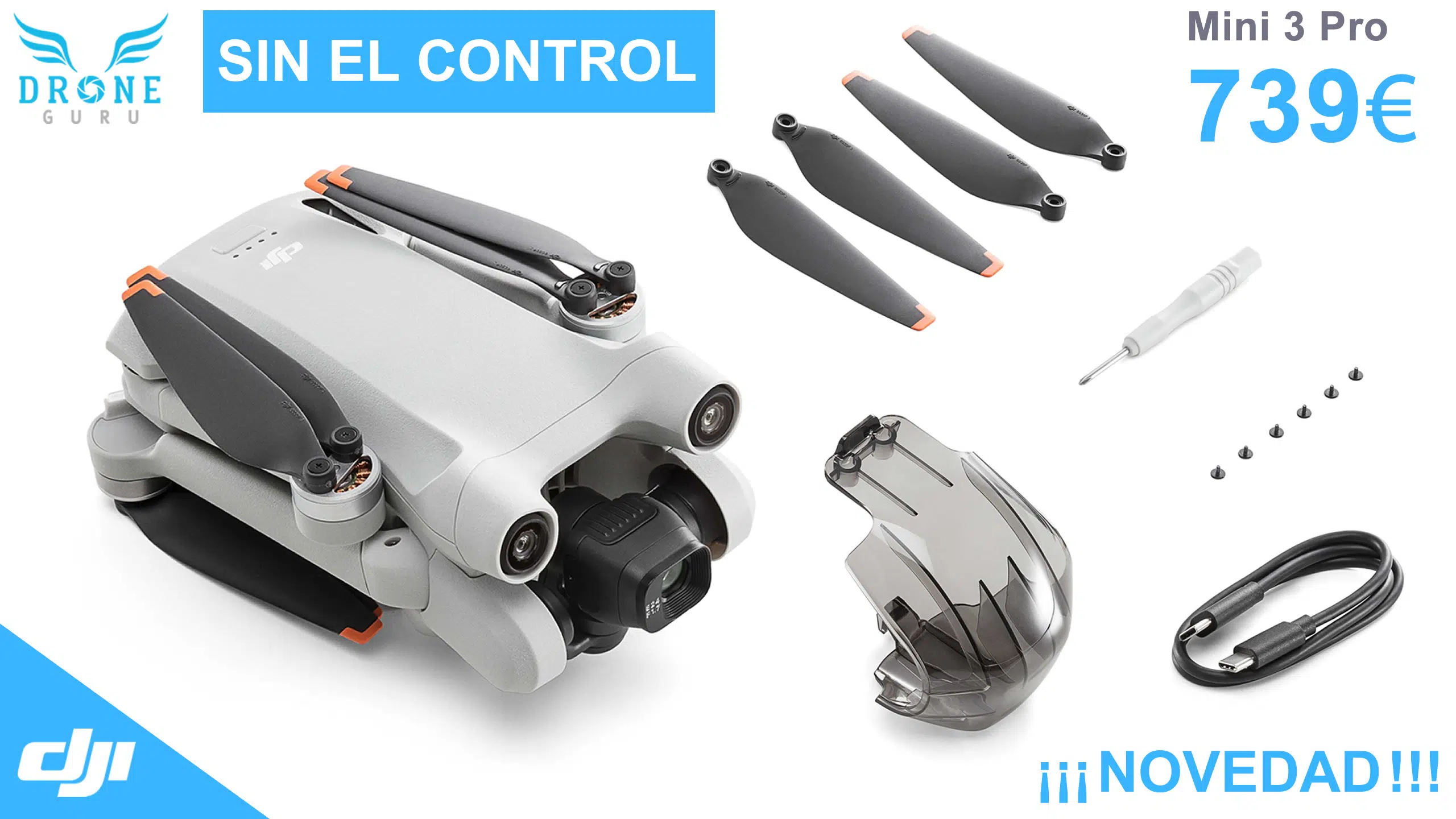 Drone GURU - DJI Mini 3 Pro - sin control