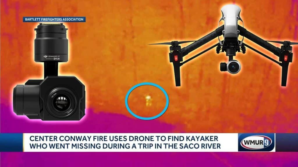 Drone rescata gracias a la camara termica