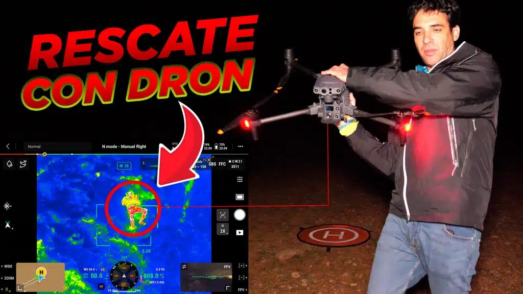 Rescate con dron DJI M30T