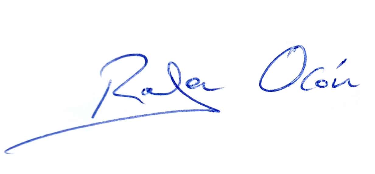 Rafa Ocon Firma Rafa Ocon