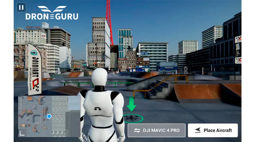 Simulador-de-drones-DJI-RC-PRO-2 Droneguru Simulador Integrado dentro del RC PRO 2