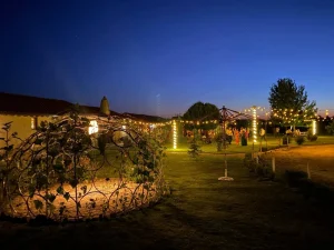 Jardines Sabiñares de noche